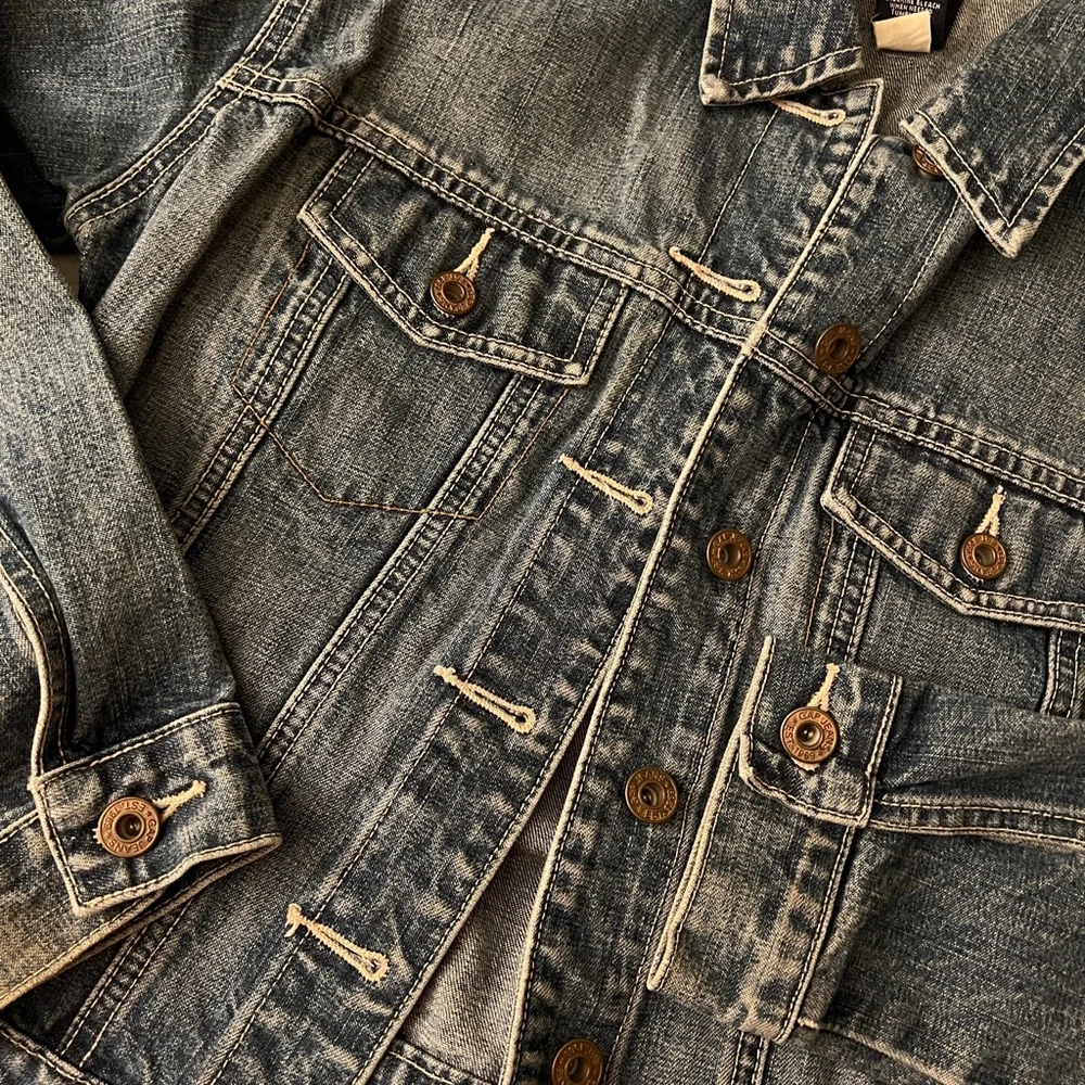 Gap Jeans Vintage Denim Jacket Womens XS Blue 2000 Y2K Cotton Classic Trucker - Picture 7 of 9